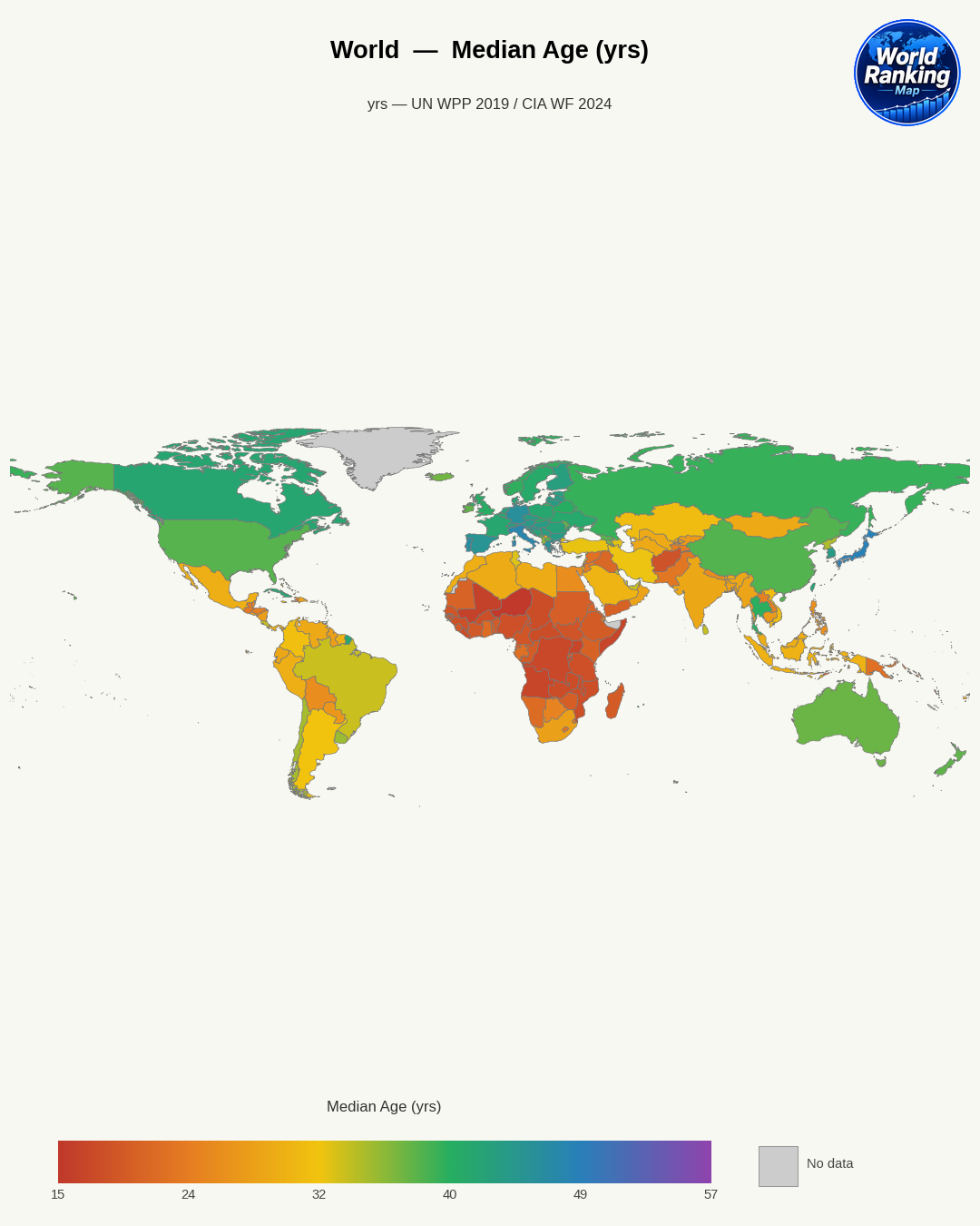 Edad mediana world map