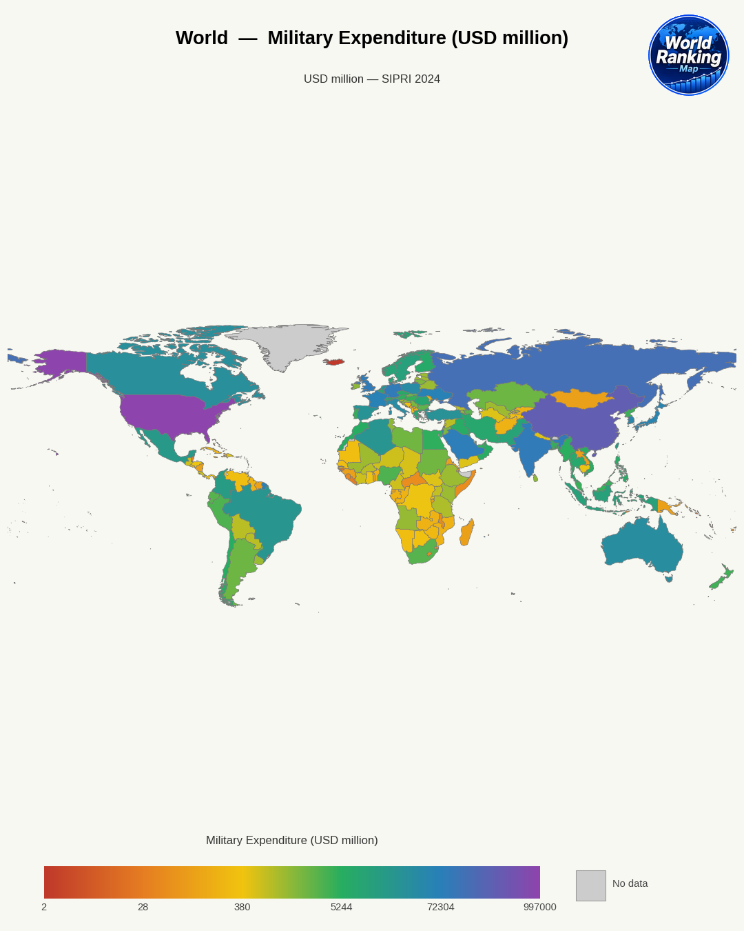 Gasto militar world map