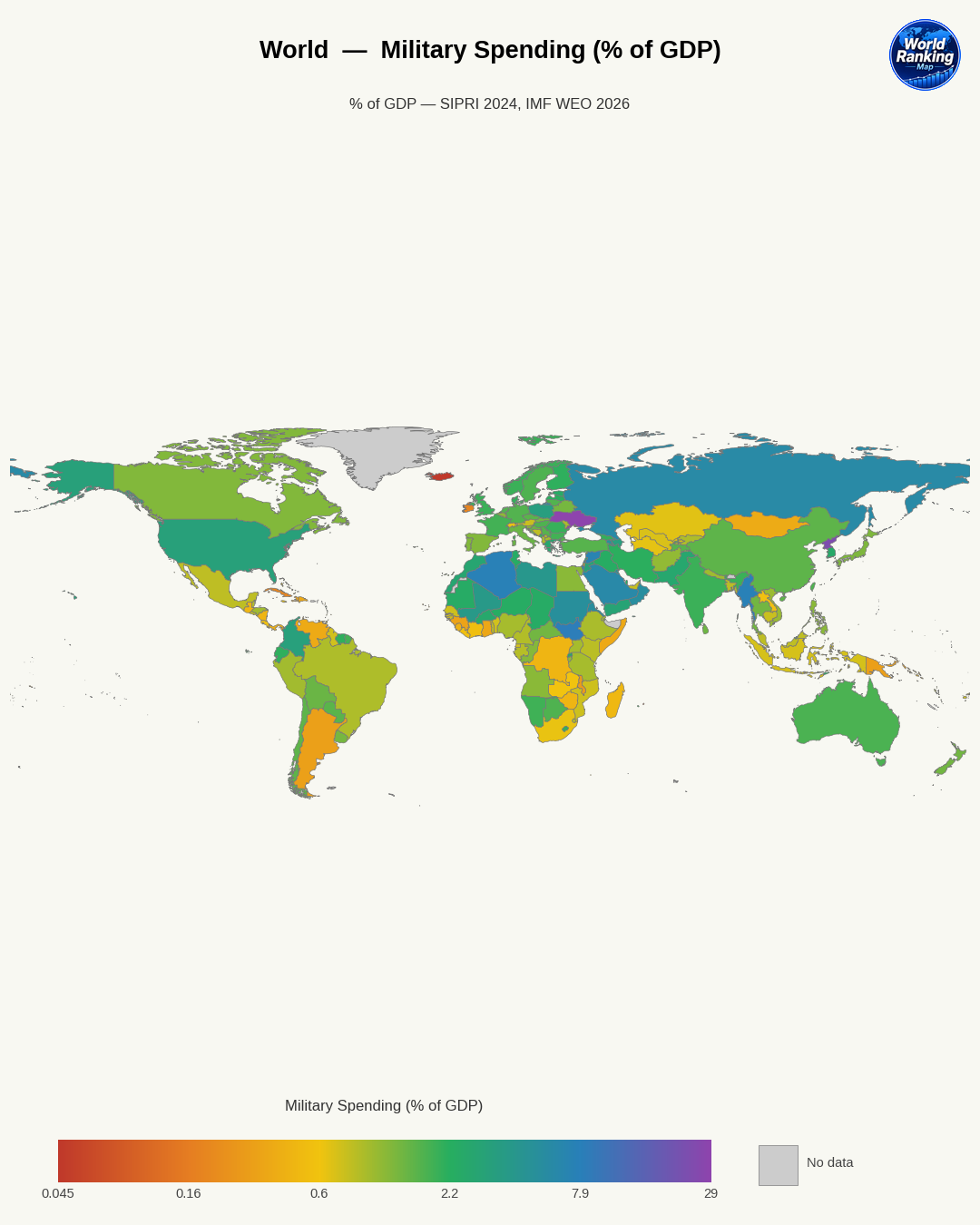 Gasto militar world map