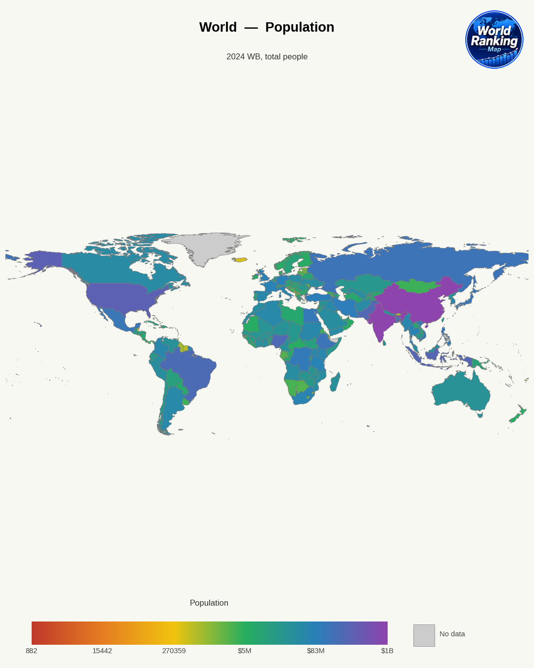 Población world map
